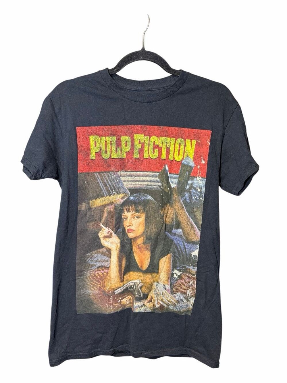 Pulp fiction graphic black tee size Medium